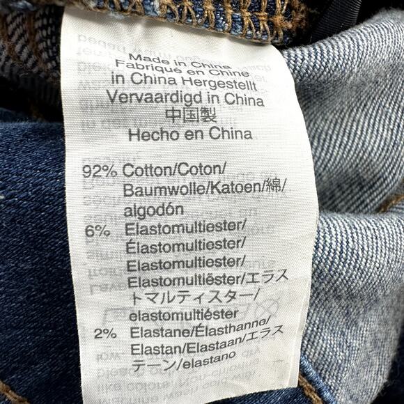 Madewell Skinny Overalls Jeans Denim One Piece Stretch Zip Jansing Wash Blue 2X - Picture 4 of 7